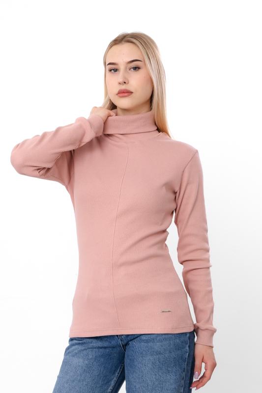 Women’s Long Sleeve Turtleneck – Cozy Fit & Stylish Texture, Any Season 8421-019 HC