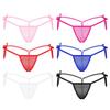 Kadın Örgü Alçak Kravat Tarafı T-Geri Mini G-String Tanga Bikini Külot Iç Çamaşırı See Through