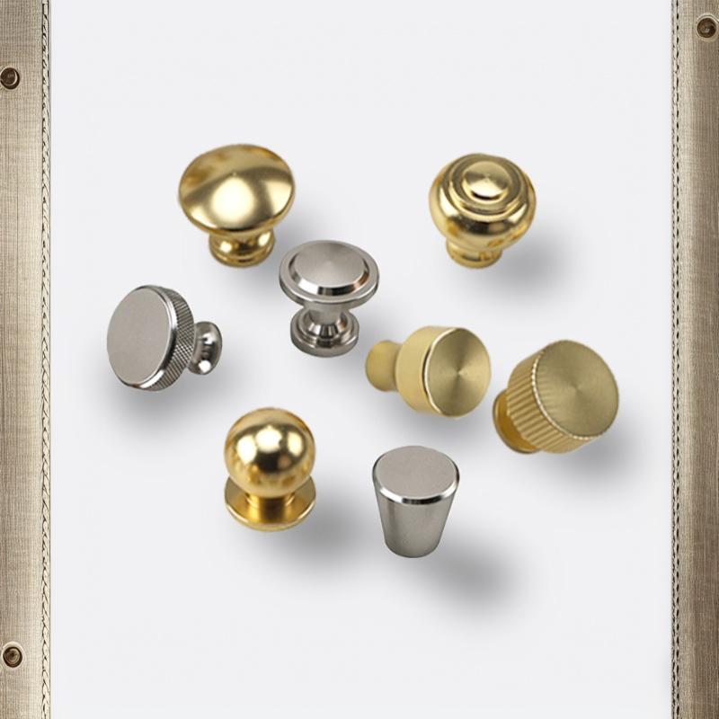 Home Decoration Silver Aluminum Single Hole Handle Modern Wardrobe Drawer Round Knob Kitchen Cabinet Furniture Small Door Handle