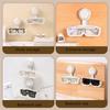 Suction Cup Eyeglass Holder Sturdy Plastic Designs for Smooth Surfaces Like Bathroom Wall and Office Glass Daily Use