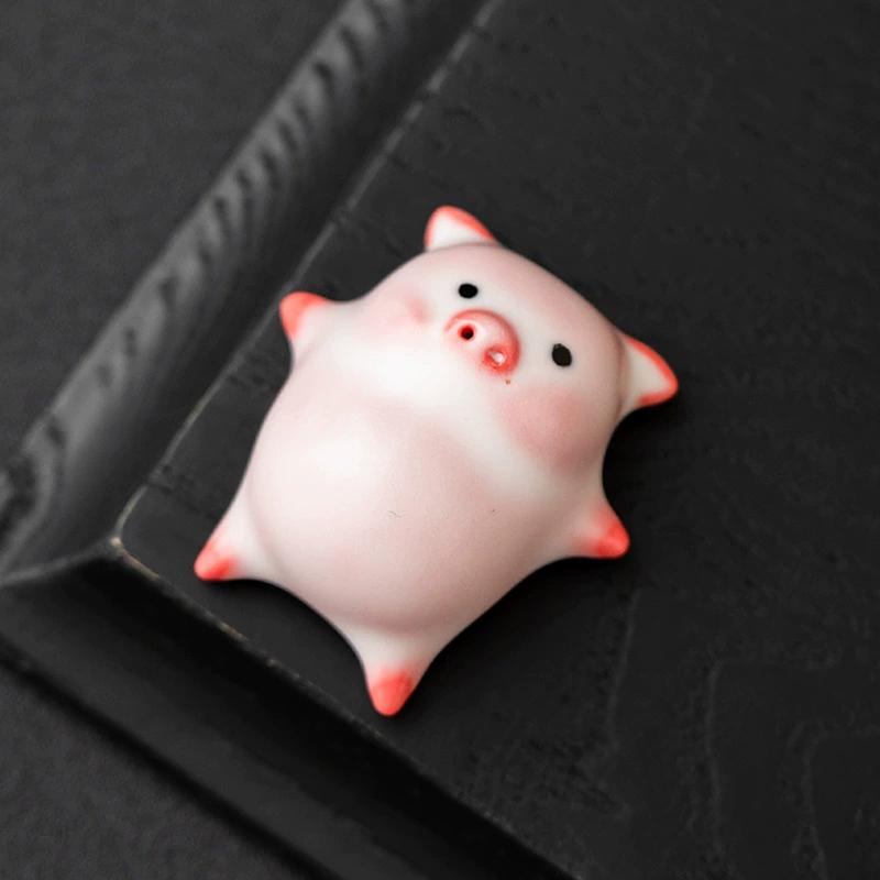 Bubbling Tea Pet Piggy Cartoon Ceramic Tea Cup Little Pig Spit Bubbles Water Mug Funny Gift Home Decoration Tea Accessories