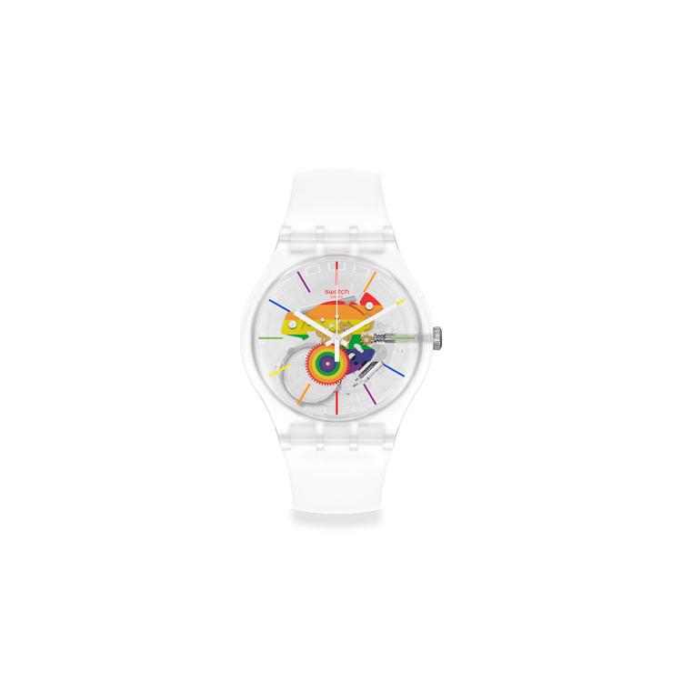SWATCH Unisex 41mm White Watch SO29K103 SO29K103 White