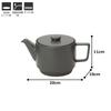 MIKASA Teapot, Weekend, Gray, Diameter 13.3 x Depth 10.4 x Height 10.7 cm, 550ml, Microwave, Dishwasher, and Oven Safe, T-789483