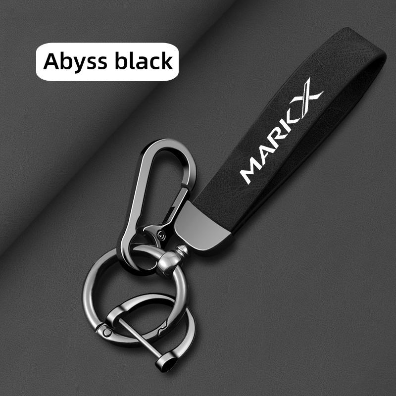 

High-grade Leather Keychain Ultra-clear Printing Metal Keychain For Toyota MARKX MARK-X grmn premium 350s 300g Car Accessories чёрный