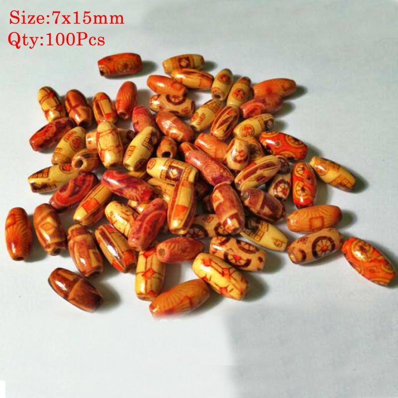 Natural Round Wood Beads Oval Loose Spacer Rosary Bead Large Hole Jewelry Bracelets Diy Unsex Charm Wholesale Supplies