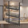 Wall Mount Or Over The Door 30cm Wide Kitchen Storage Shelf In Strong Metal Construction
