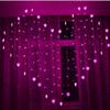 Plug Usukeu 128 Led Heartshape Fairy String Curtain Light Wedding Party Home Decoration