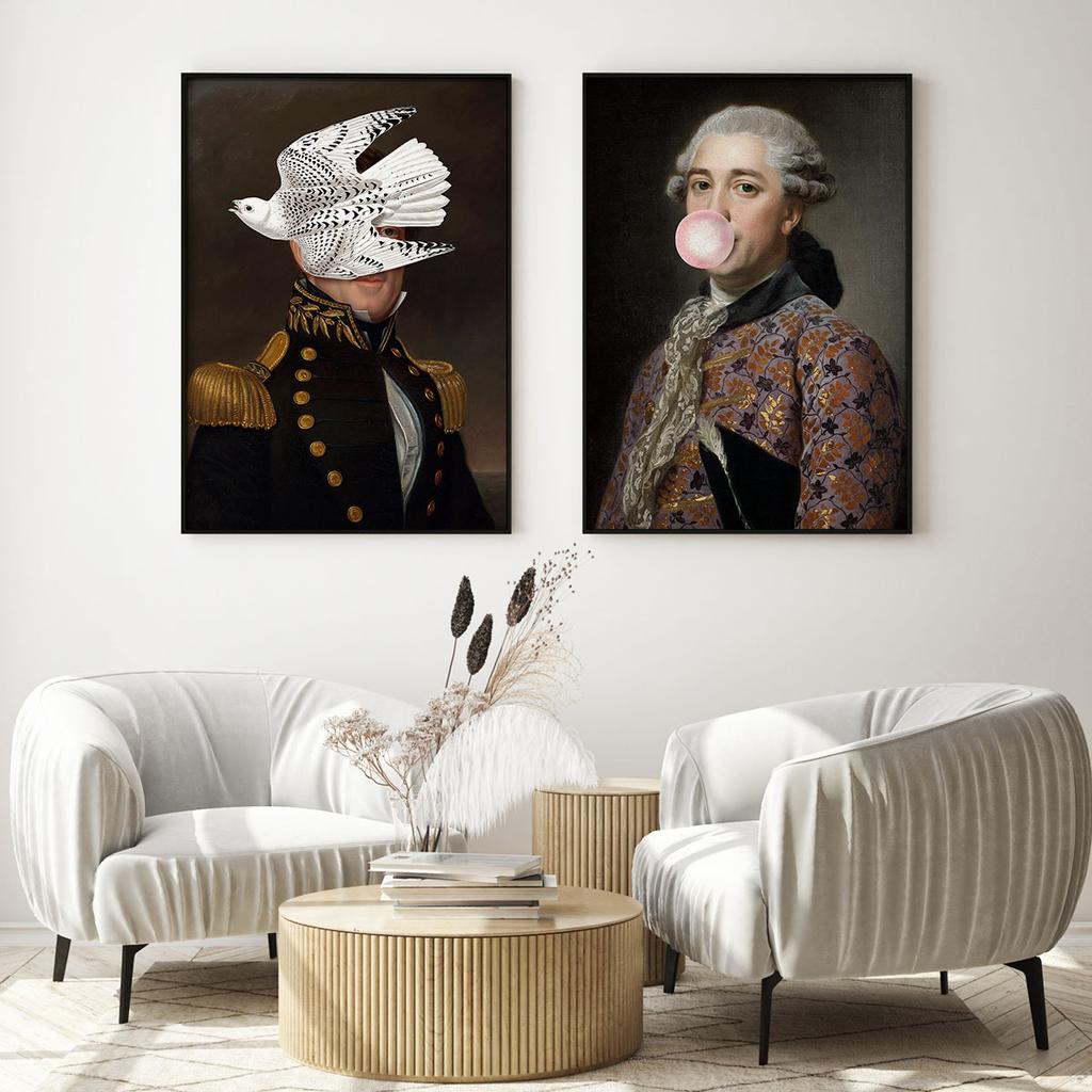 Set of Two Posters Portraits Art