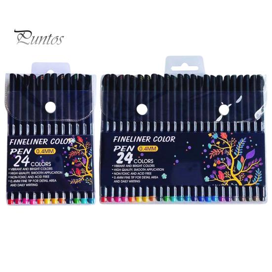 Fine Point Coloring Pens Pen, 0.4mm Ultra-fine Needle Tip, Waterproof Quick-drying Ink Multi Color Fineliner Set Drawing Set, for Professional