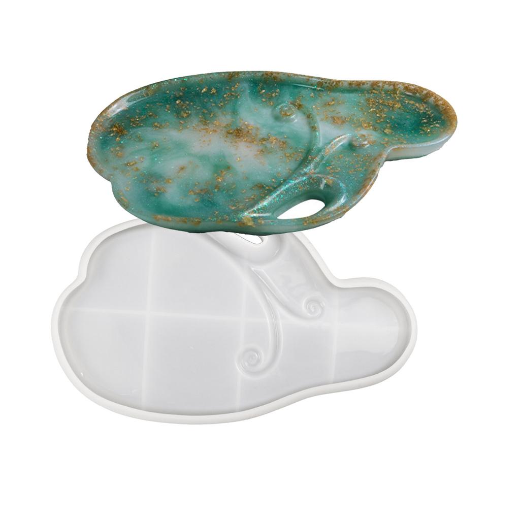 Aufbewahrungstablett Silikonform DIY Kristall Unregelmäßiges Tablett Form Epoxidharzformen Gips Beton Zement Handwerk Gussform