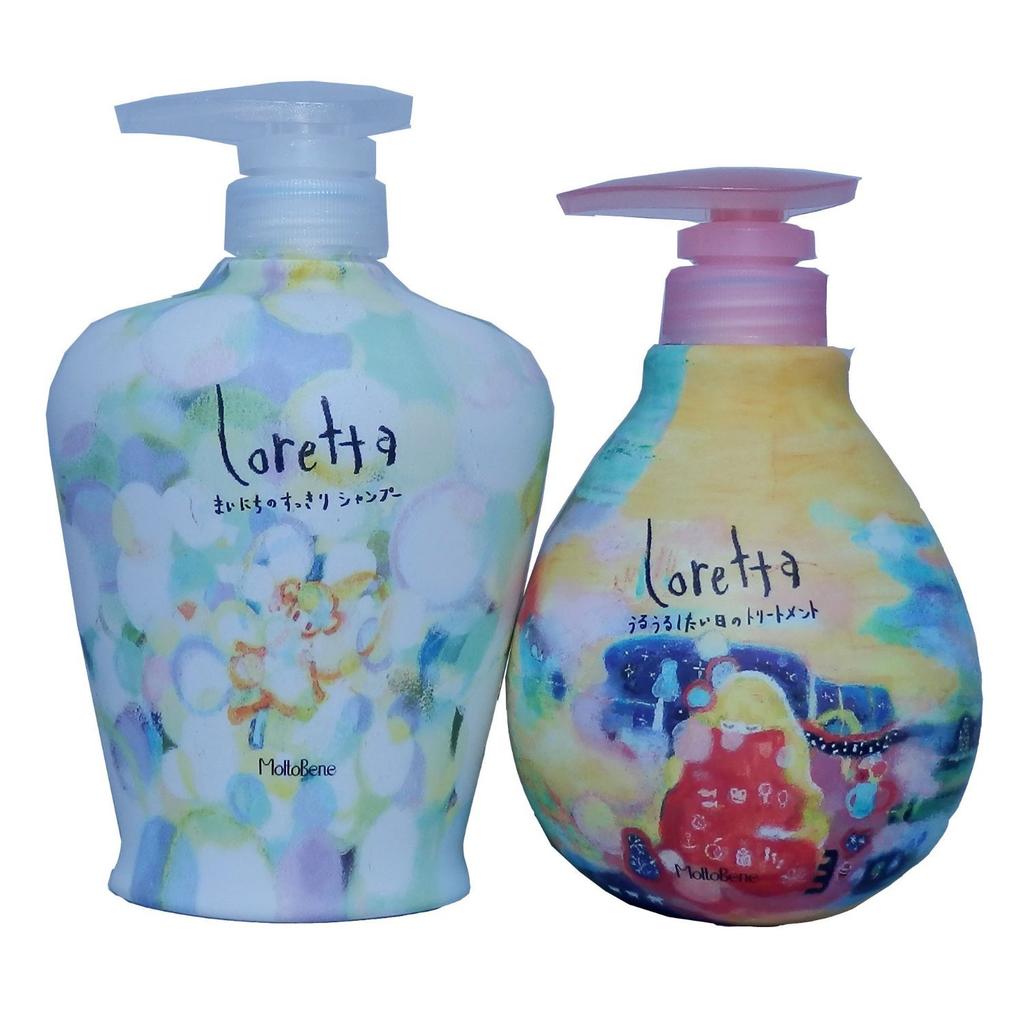 MoltoBene Loretta Daily Refreshing Shampoo 600ml and Moisturizing Treatment 500g Set
