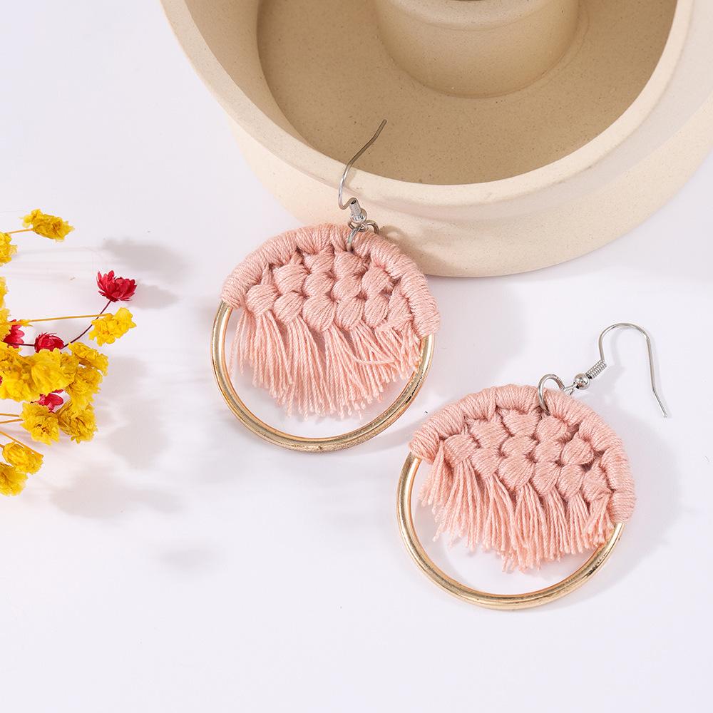 European & American High-End Handmade Tassel Christmas Dangle Earrings - Vintage Ethnic Style