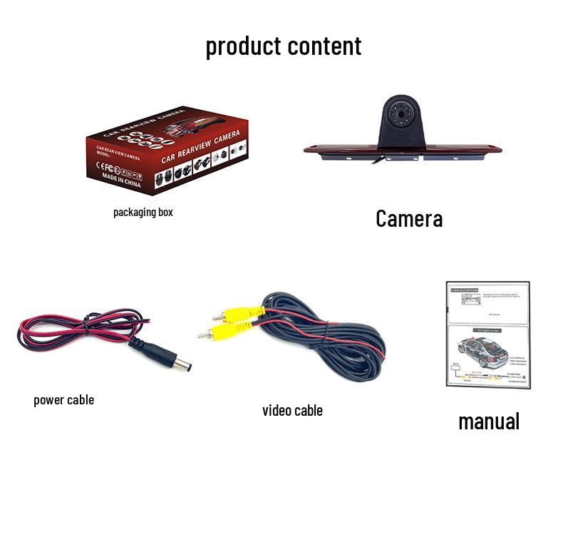 Mercedes Sprinter/Lingte High-Level Brake Light Camera with HD Night Vision for Rearview Reversing