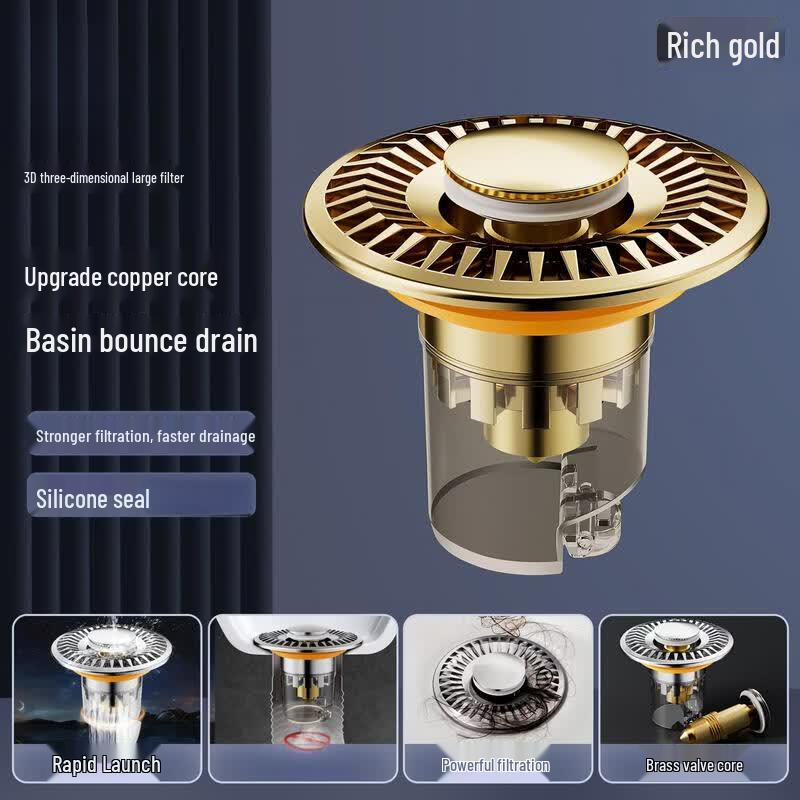 LISM 3D Pop-Up Sink Drain Stopper with Filter
