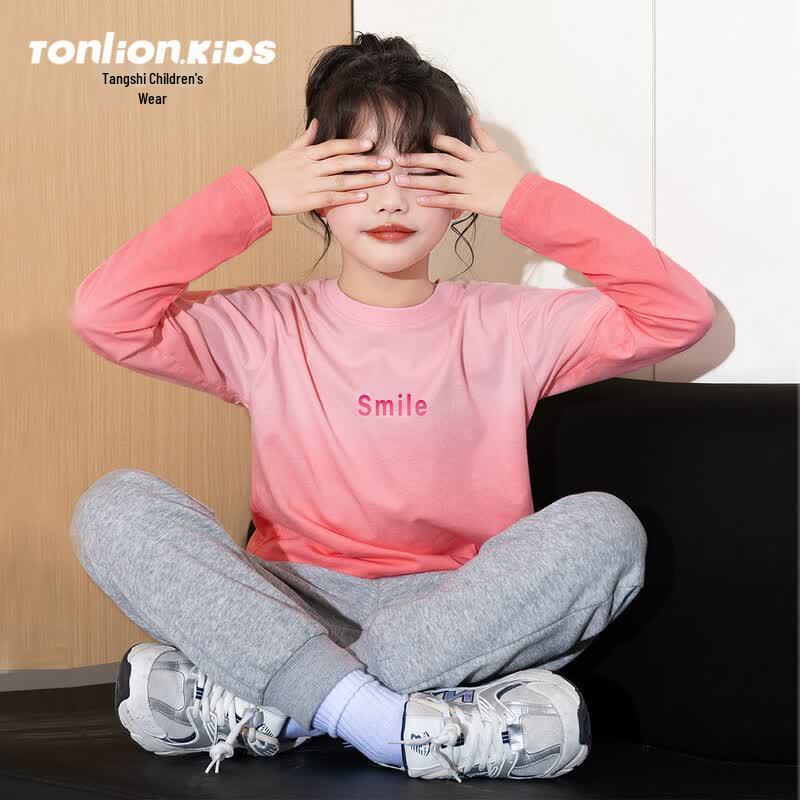 Tonlion Girls  Gradient Long-Sleeve T-Shirt 150