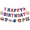 Sports-themed Parties Banners Banners Birthday Party Cake Decorations Card Paper Material Decorations Supplies Easy To Assemble
