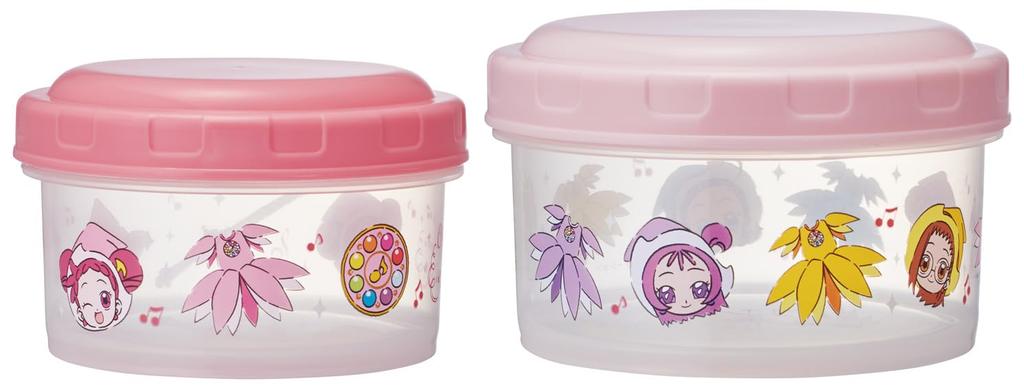 Skater Food Round Lunch Small and Set of Made in Ojamajo Doremi Container, Box, Medium, 2, Japan, (RFC2SAG-A)