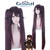 Soft And Heat-resistant Genshin Impact Hutao Cosplay Wig Ponytail For Role Playing And Parties