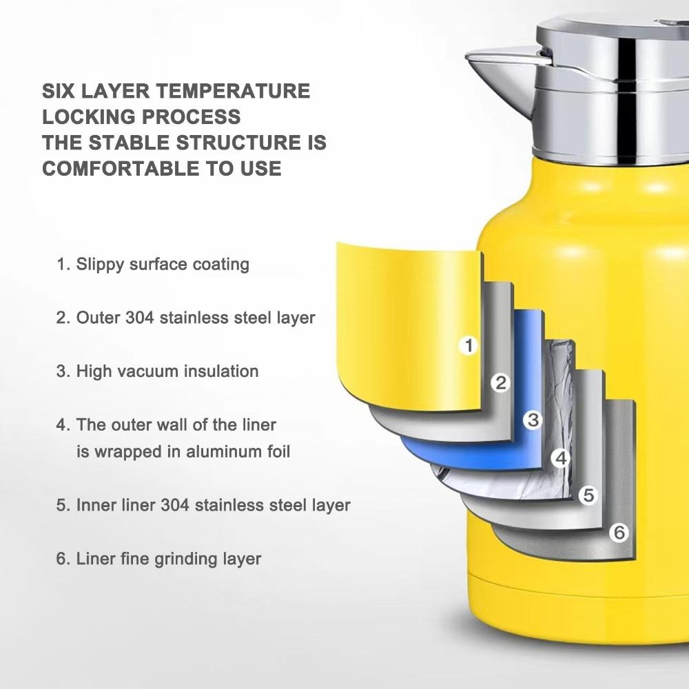 304 Stainless Steel Insulated Coffee Pot Antislip Base Insulated Beverage Dispenser For Parties