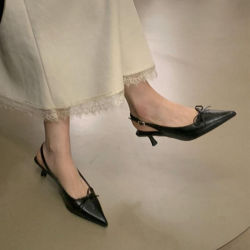 Fashion 2025 New Pumps Women Stiletto Heels 5cm Shoes Female Buckle Strap Footwear Fashion Pointed Toe Party Ladies Medium Heels Shoes