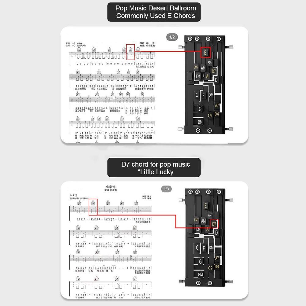 Guitar Chord Presser Guitar Chord Helper Guitar Learning Tools Guitar Aid Chords Trainer Guitar Accessories for Beginners