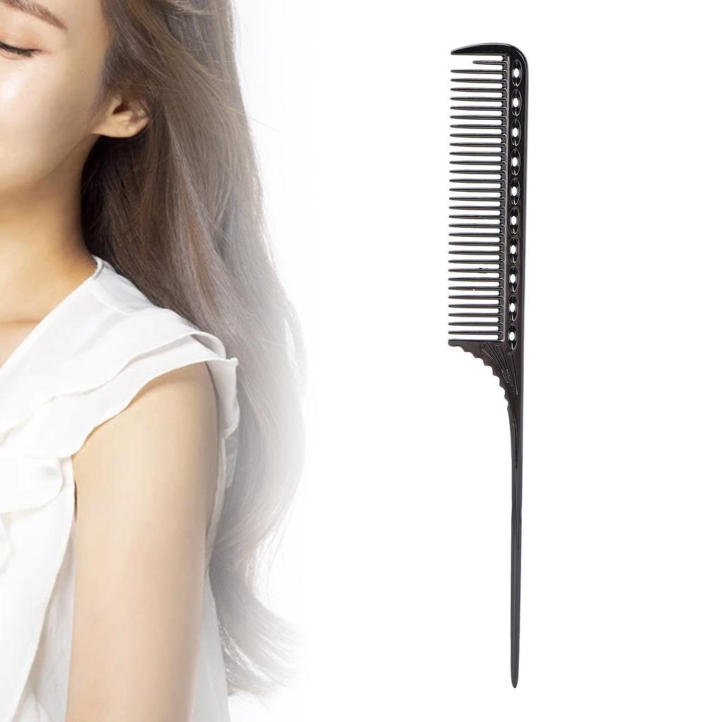 Professional Rat Tail Hair Comb Salon Hairdressing Styling Comb Barber Aluminum Metal Comb
