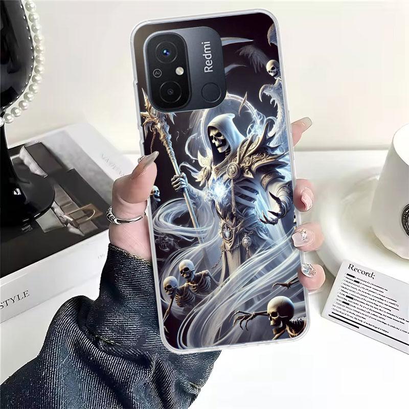 

Death Grim Reaper Skull Scythe For Xiaomi Redmi 13C 13 12C 12 14C Phone Case 10 10A 10C 9 9A 9C 9T 8A 8 7A 7 6A 6 Pro K70 K60 K4 Redmi S2 (Y2)