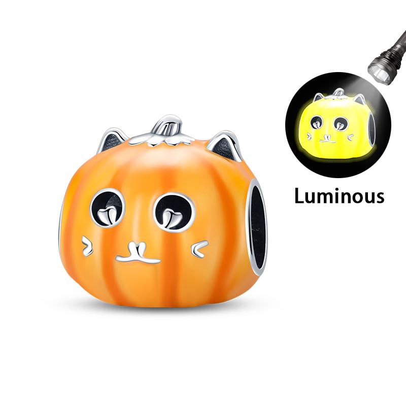 Original Copper Color Fashion Halloween Series Luminous Skull Elf Pumpkin Charms Beads Fit Qikaola Bracelets Diy Jewelry