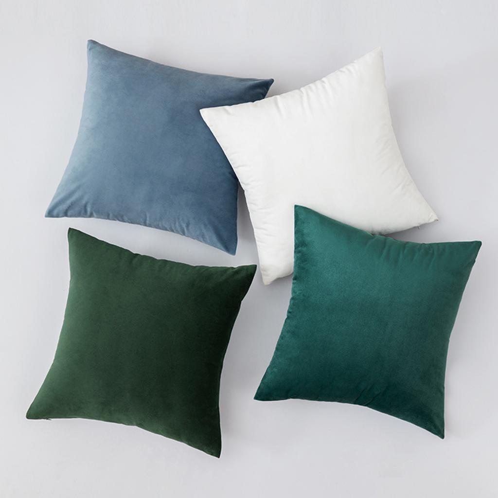 Decorative Pillowcase, Dark Gray Velvet