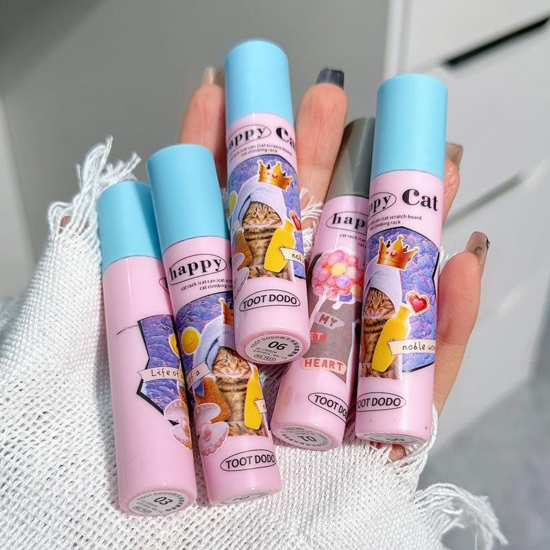 Toot Dodo Happy Xiu Cat Velvet Matte Lip Glaze - Non-Transfer, Whitening Milk Cream Lip Mud 