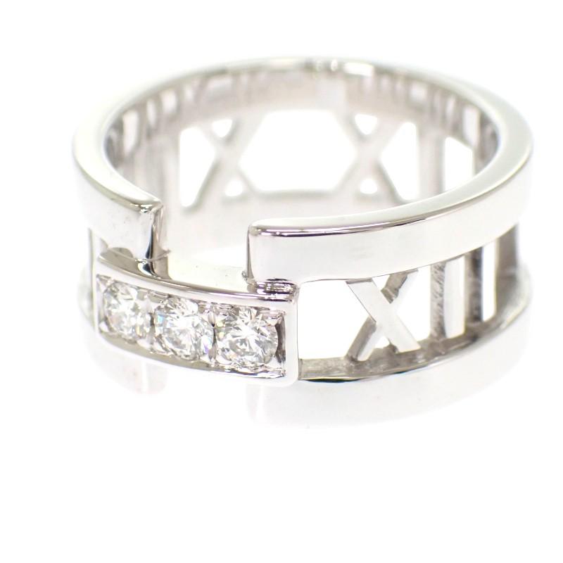 TIFFANY&Co.  # 8(Tamanho JP) anel ouro branco K18 Mulheres