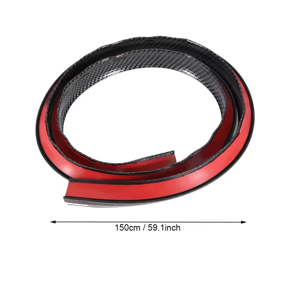 Bil Hjulhus Skydd Kolfiber Textur Stänkskärm Gummi Anti-Kollisionslist Trim Skydd List 1.5m Bil