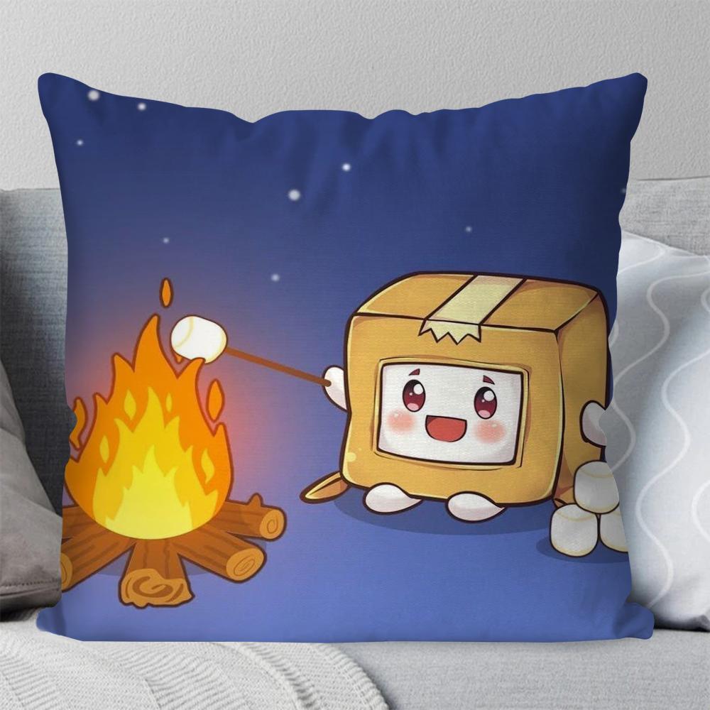 Cartoon-L-Lankybox Pillow Case Square Pillow Bedroom Sofa Leisure Comfort Cushion Car Living Room Home Decoration 40X40