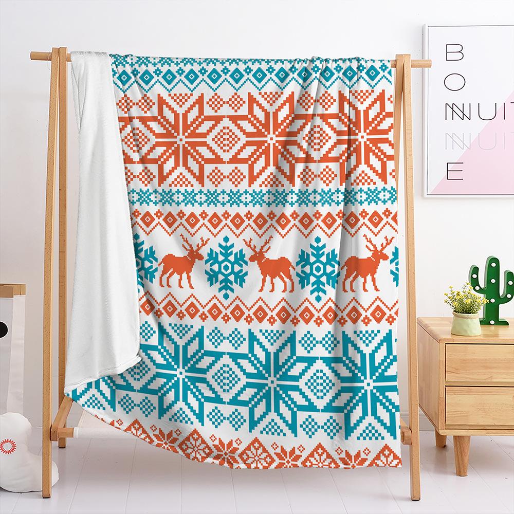 Blanket Flannel Blanket Christmas Plaid 2D Digital Printing Blanket Blanket