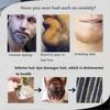10Pcs Beard Hair Color Dye Shampoo Natural Men Mustache Dying Black Darkening Shampoo