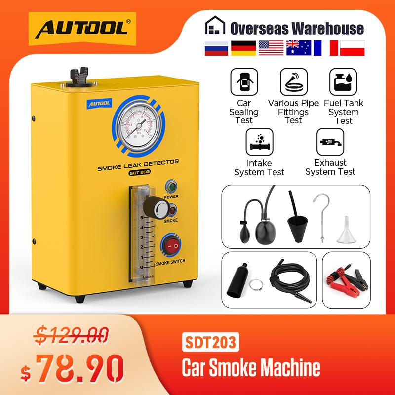 AUTOOL SDT203 Automotive Smoke Leak Detector EVAP Vacuum Smoke Machine Car Pipe Leakage Diagnostic Test Smoking Leak Detection #