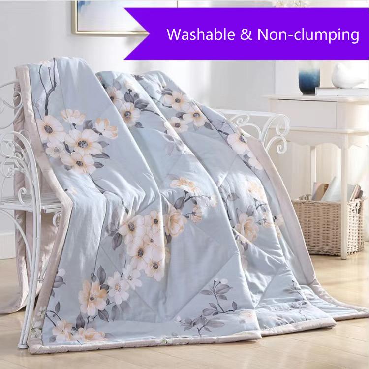 Machine Washable Summer Quilt Single Double Kids Adult Air Condition Thin Blanket Washed Cotton Patchwork Comforter