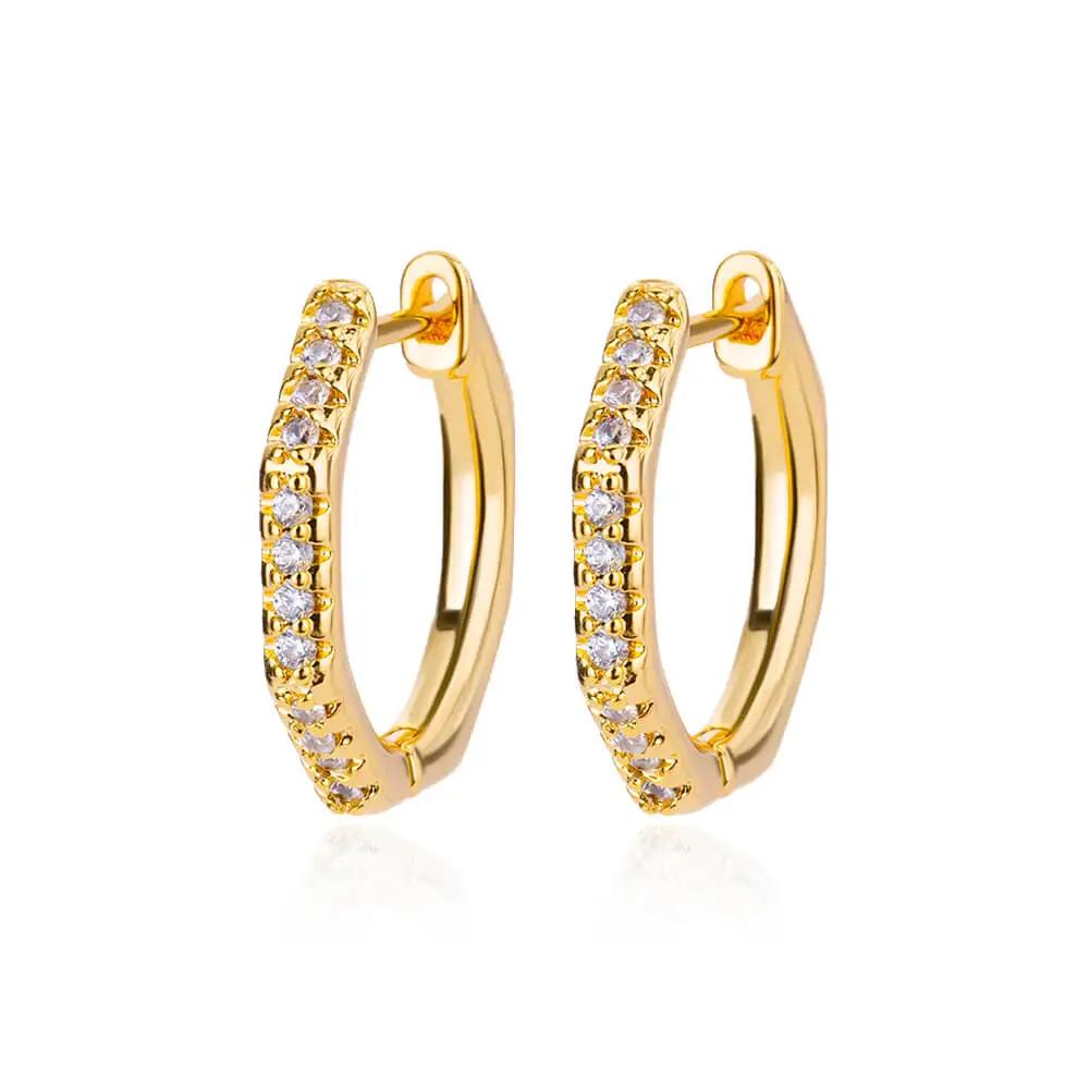 Punk Spike Rivet Hoop Earrings For Women Stainless Steel Huggie Earrings Ear Cuff Piercing Earring Gothic Jewelry Accessories