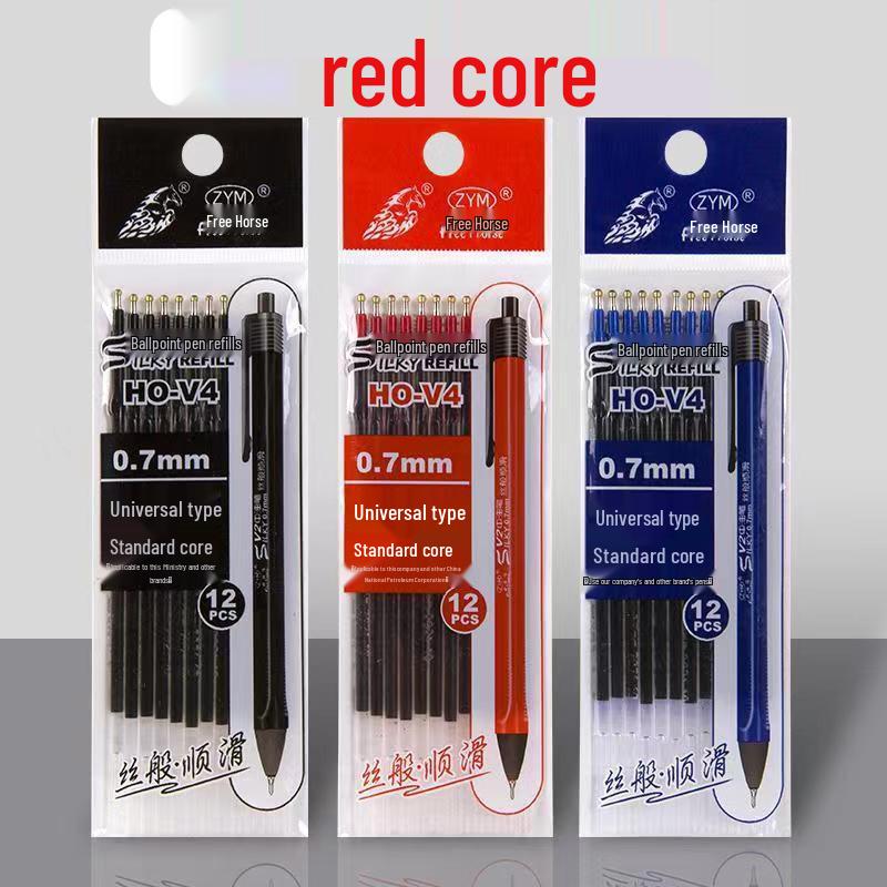 Confezione da 100 Penne a Sfera Lisce con Inchiostro a Base d'Olio Media - Tipo a Pressione con Sfera Originale, Ricariche Multicolore da 0,7 mm e Spedizione Gratuita