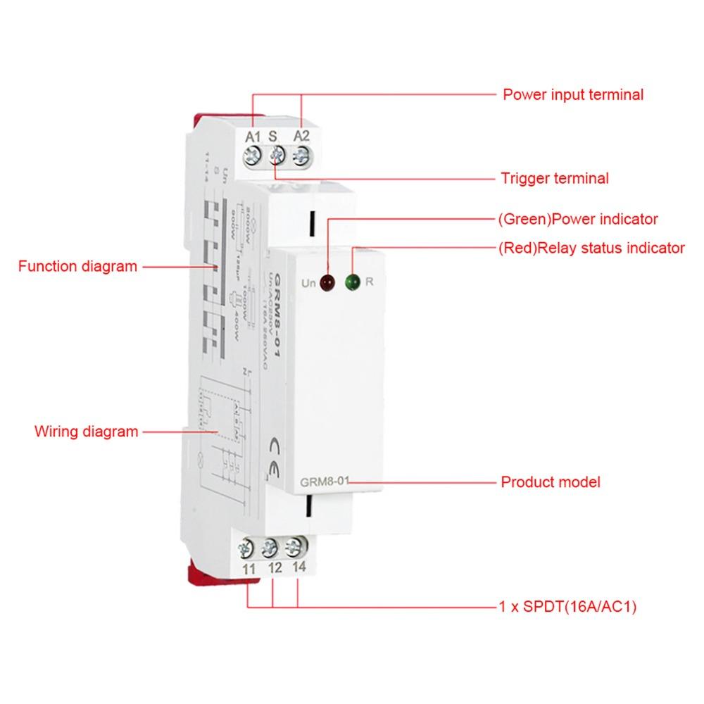 AC/DC12-240V Electronic Impulse Relay Impulse Latching Relay  Electrical Systems