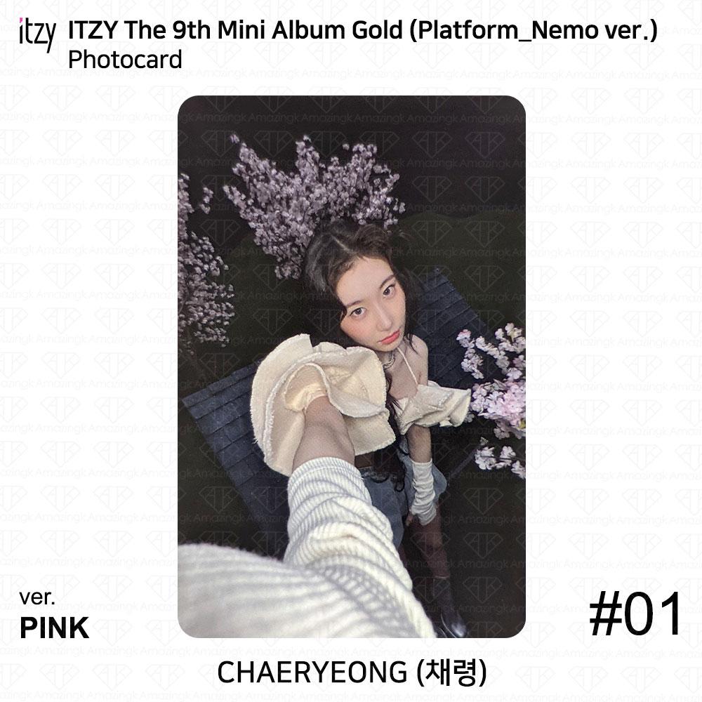 

ITZY 9th Mini Album Gold Platform Nemo ver Фотокарта Постер QR YEJI RYUJIN KPOP Chaeryeong - PC Pink #1