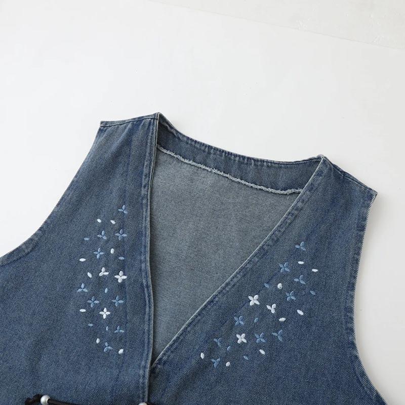 Vest Denim Women Summer Cotton Vest Oversize Solid Color Plus Size Casual Sleeveless Coat Camisole Vest