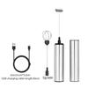Mini Electric Frother Portable USB Rechargeable Foam Maker Handheld Foamer High Speeds Drink Mixer Frothing Wand for Coffee