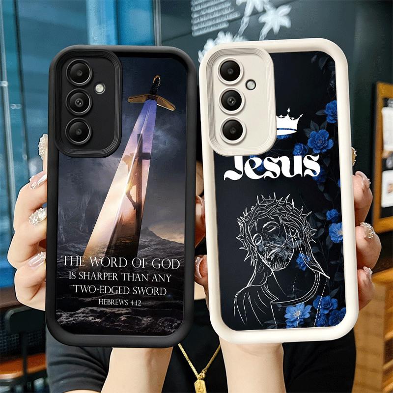 God Jesus Pray Cross Bible Soft Phone Case for Samsung Galaxy A17 A16 A26 A36 A56 A15 A25 A35 A55 A14 A24 A34 A54 A13 A23 A33 A5