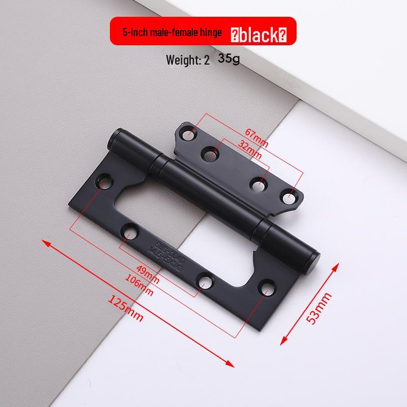 Automatic Stainless Steel Spring Hinge with Invisible Buffer for Wooden Doors