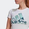 adidas T Shirts Women's White Crew Neck Moderate Straight Fit GL6845