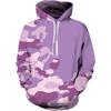 3D Printed Multi-color Camouflage Hoodie, Colorful Geometric Pattern Pullover, Casual Sweatshirt, Men's Loose-fitting Fleece-lined and Thickened Top.