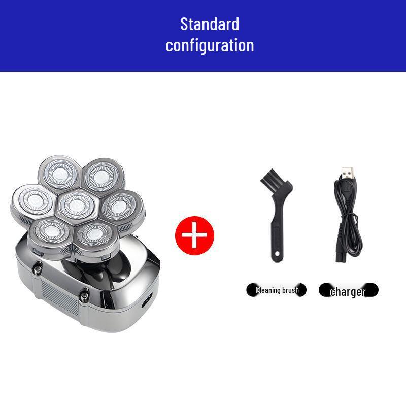 Seven-Blade Electric Bald Head Clipper for Men - German Imported Self-Shaving Tool