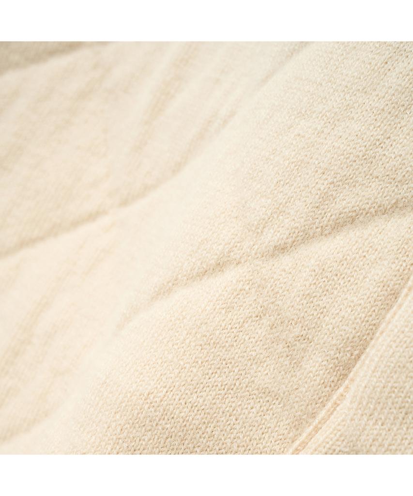 Iolo Quilted Knitting Vest_Creamy Sand