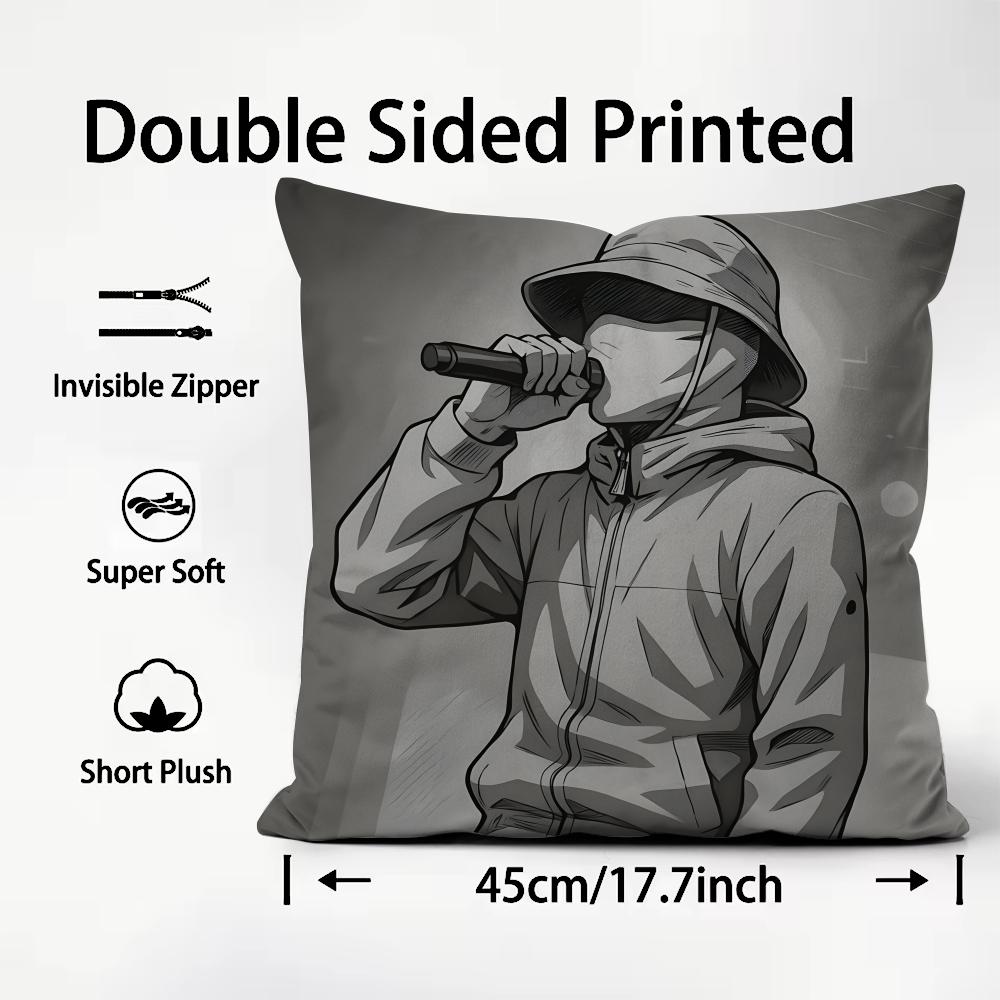 

Design BBeny JJr Rapper Cushion Cover Plush Fabric Soft DoubleSided Printed Sofa Warm Winter Home Child Gift Pillow Case 30x30cm